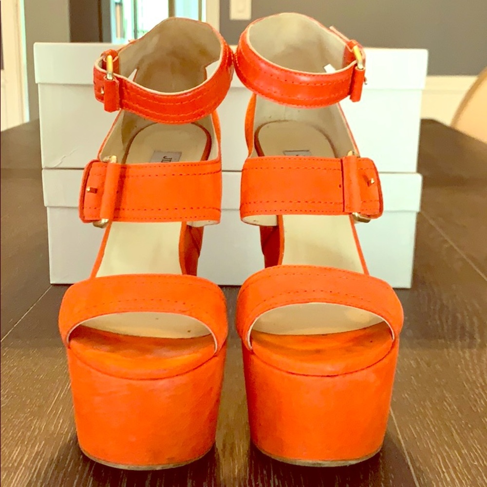 JIMMY CHOO Leora Coral Platform Wedge